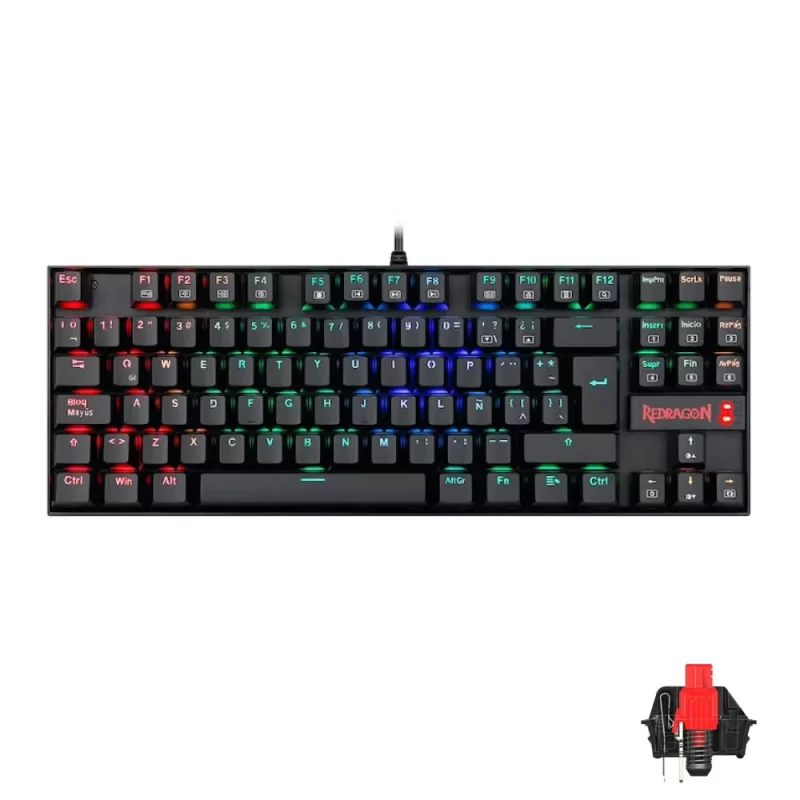 Teclado Redragon KUMARA K552RGB Español Negro