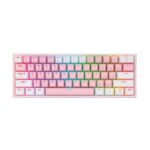 Teclado Redragon FIZZ PRO Wireless Inglés Rosa/Blanco