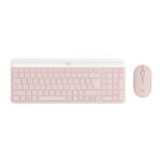 TECLADO LOGITECH + MOUSE MK470 WIRELESS SLIM USB ROSE (920-011312)