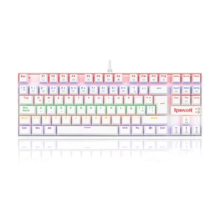 Teclado Redragon KUMARA Rainbow Español Blanco