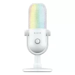 MICROFONO RAZER SEIREN V3 CHROMA USB STREAMING SUPERCARDIOIDE C/N SENSOR TOUCH SILENT WHITE (RZ19-05060200-R3U1)