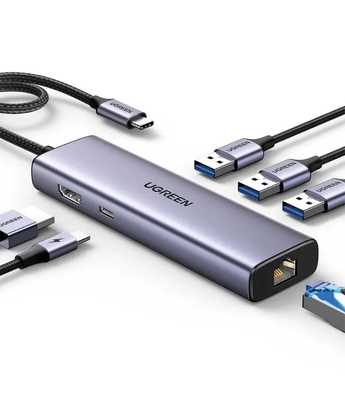 hub usb c ugreen 6 en 1 hdmi ethernet