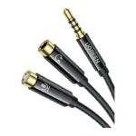 Adaptador de Audio Ugreen 1 Macho a 2 Hembra (30620)