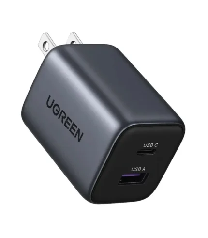 Cargador Ugreen 20W GaN USB-C + USB-A Carga Rápida X514
